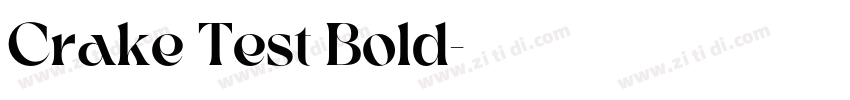Crake Test Bold字体转换